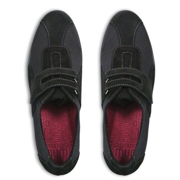 Munro Joliet black fabric/suede strap sneakers. Shock absorbing heel. Size 9 N. - Picture 4 of 11